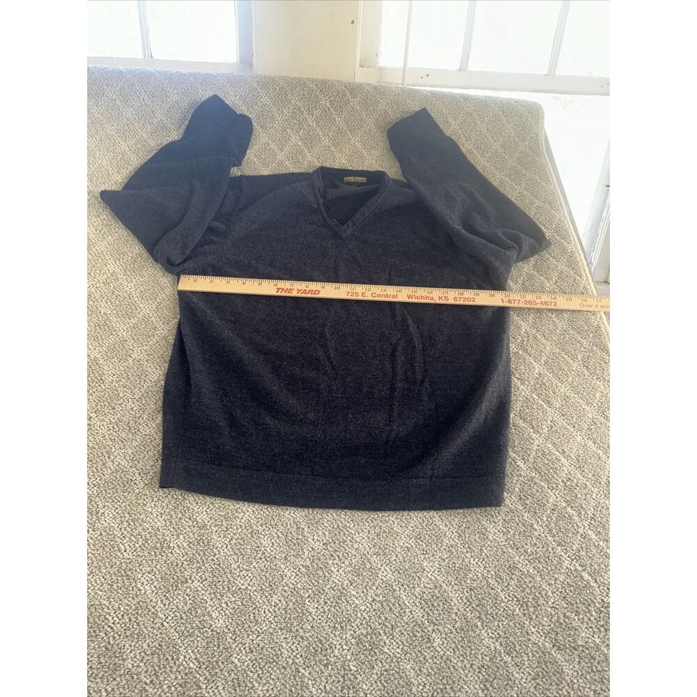 Lenor Romano Men’s Sweater L Gray Merino Wool